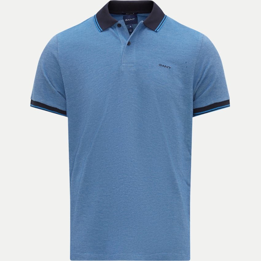 Gant T-shirts 4-COL OXFORD SS PIQUE 2057029. DAY BLUE